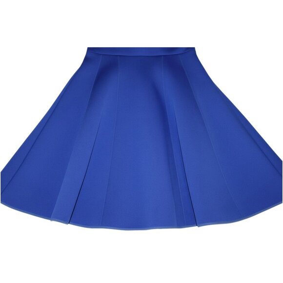 Club Monaco Scuba Fit Flare Dress Sz 4 Blue Party Cocktailcore Softgirl - Picture 4 of 7